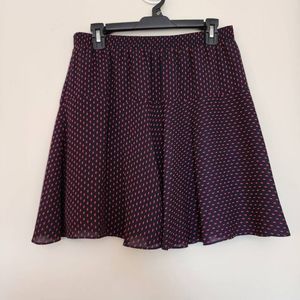 Banana Republic polkadot black red Skirt Size M